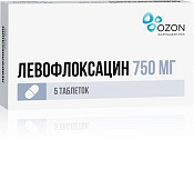 Левофлоксацин тб п/о 750 мг №5
