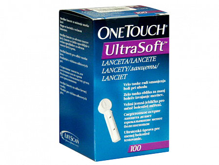 Ланцет ВанТач (OneTouch) Ультра Софт (UltraSoft) стерильные №100