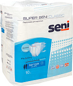 Подгузники Сени (Seni) Супер для взрослых размер L (100-150см) №10