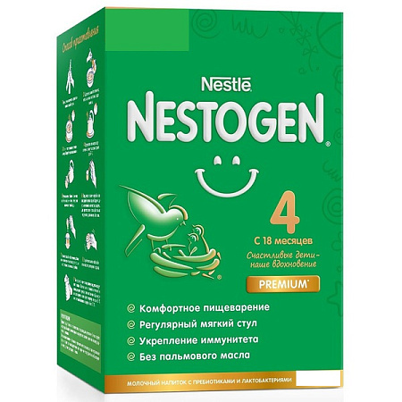 Смесь молочная Нестле (Nestle) Нестожен (Nestogen) 4 с пребиотиками и лактобактериями 300 г