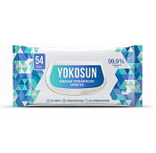 Салфетки влажные ЁкоСан (Йокосан) (YokoSun) гигиенические антибактериальные с клапаном №54