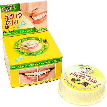 Зубная паста 5 Star Cosmetic (5 Стар Косметик) травяная с экстрактом ананаса 25 г