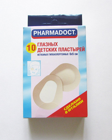 Лейкопластырь (пластырь) глазной Фармадокт (Pharmadoct) дет 6см х 5см №10