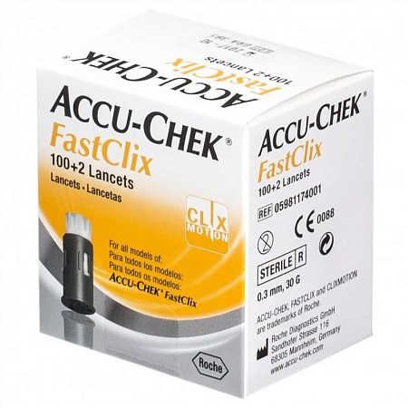 Ланцет Акку-Чек (Accu-Chek) ФастКликс (FastClix) №102