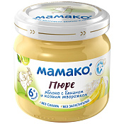 Пюре Мамако Яблоко и банан с козьим творожком 120 г