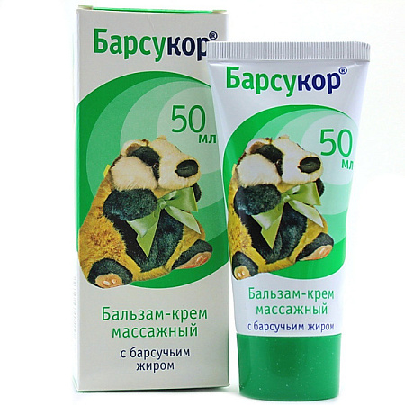 Крем-бальзам Барсукор массажный для взросл/детей с барсучьим жиром 50 мл